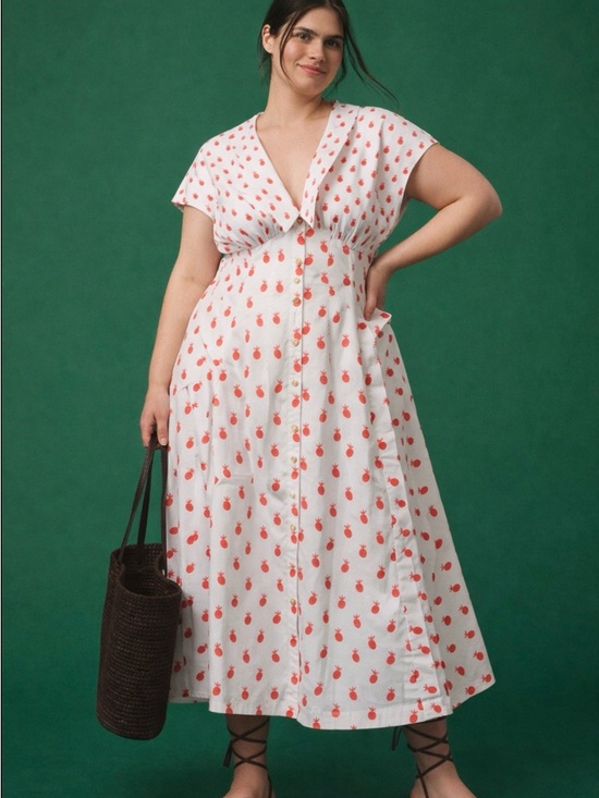 Anthropologie Dresses & Skirts - Anthropologie Red Pineapple Print Dress
